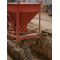 Concrete Silo | red painted RAL 3003 | 500 l, external dimensions: 1088 x 1088 x 1240 mm